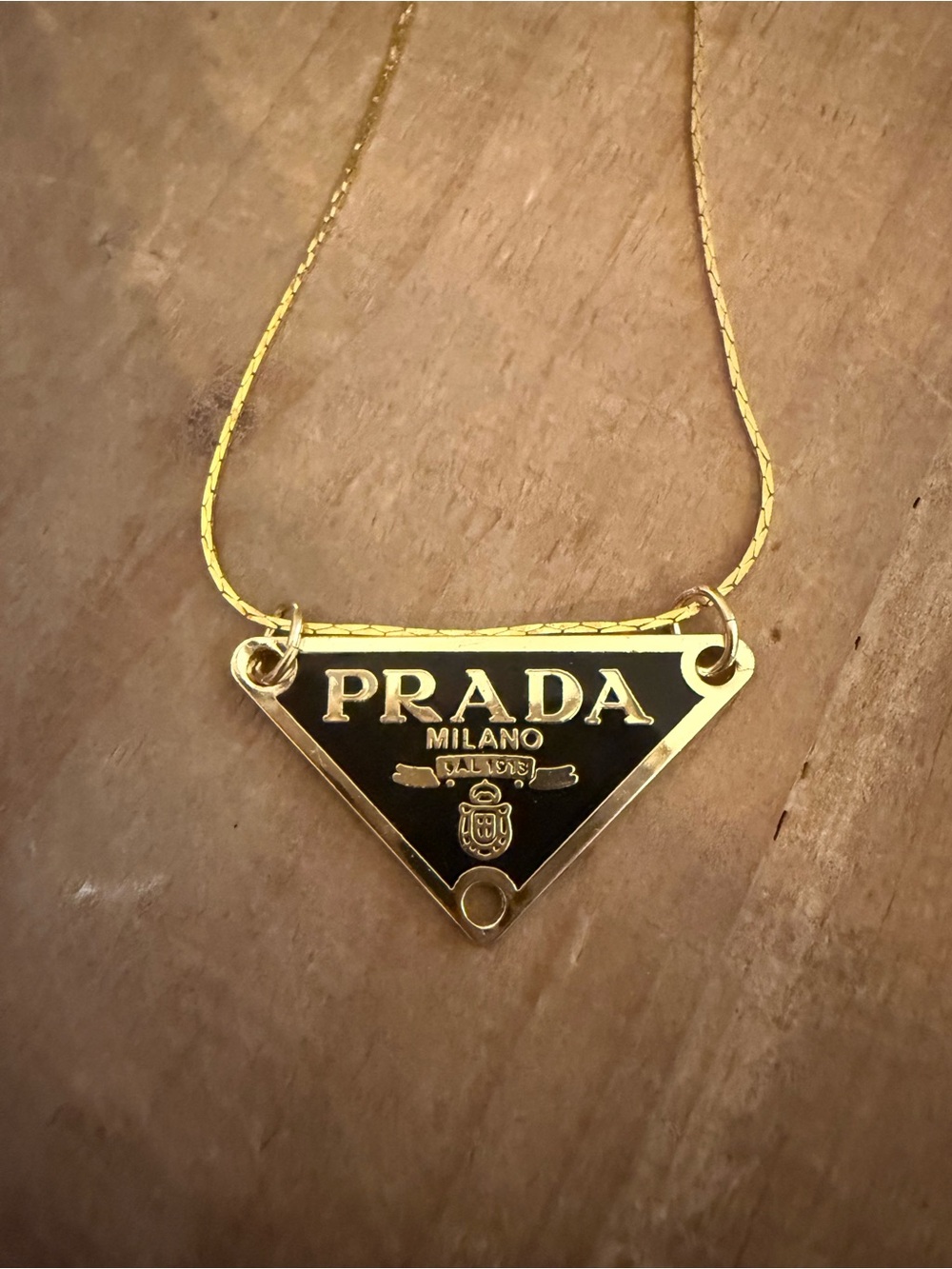 Designer inspired triangle necklace